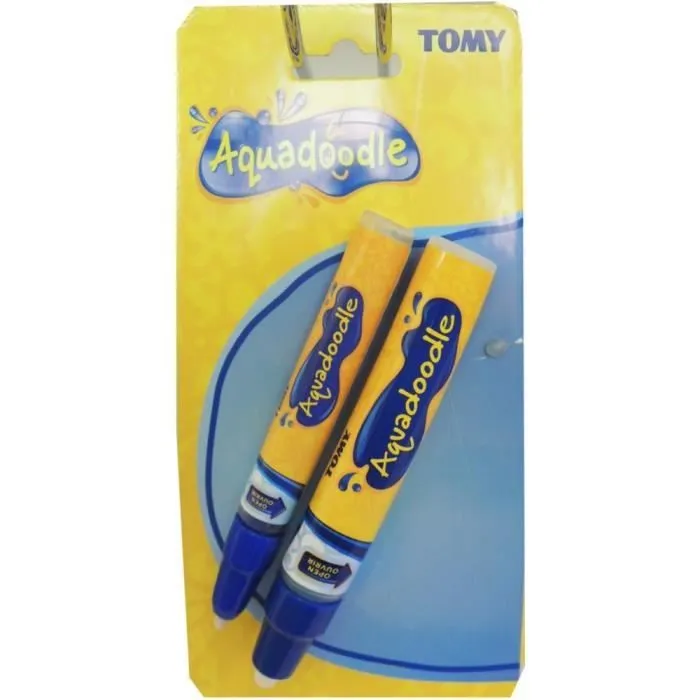 AQUADOODLE - TOMY - Pack 2 stylos à remplir - Pour dessiner sans se tâcher-0