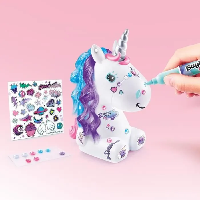 Figurine à décorer - Canal Toys - Licorne Cosmique DIY Lumineuse - Édition Collector - Stickers et Strass inclus-6