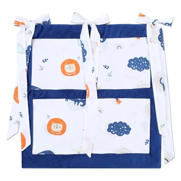 Organisateur de table à langer rangement suspendu 60x60 cm - organisateur de lit poche de lit pour accrocher au lit de bébé - Nuage-0