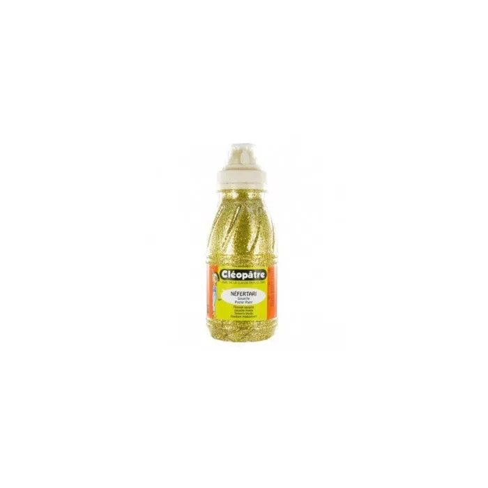 Peinture à l'eau pailletée - Cléopâtre - 250 ml - Jaune d'or - Brillant - Intérieur-0