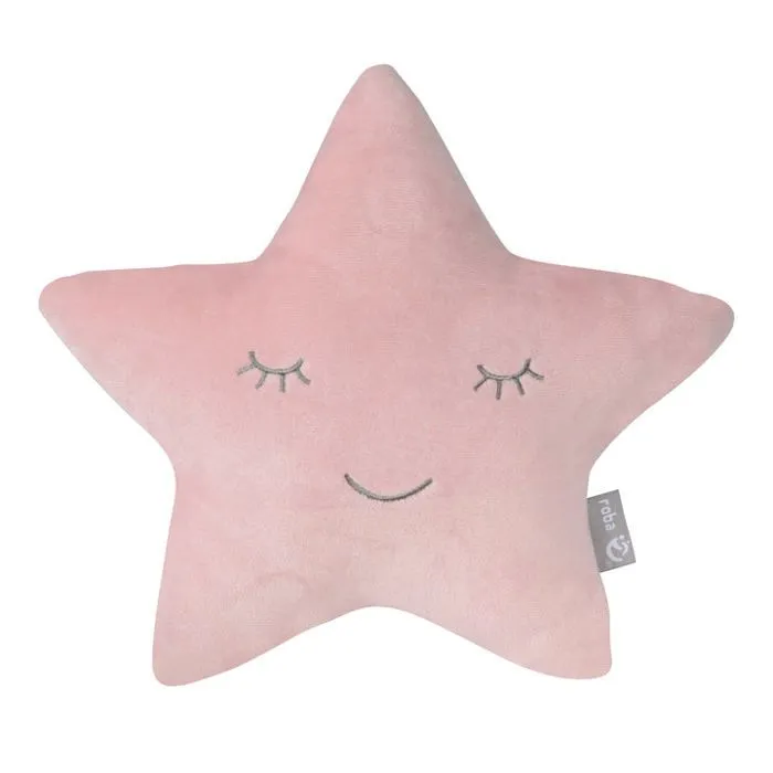 ROBA Canapé et Pouf Enfant Lil Sofa + Coussin Décoratif Étoile - Ensemble en Velours - Rose/mauve-5