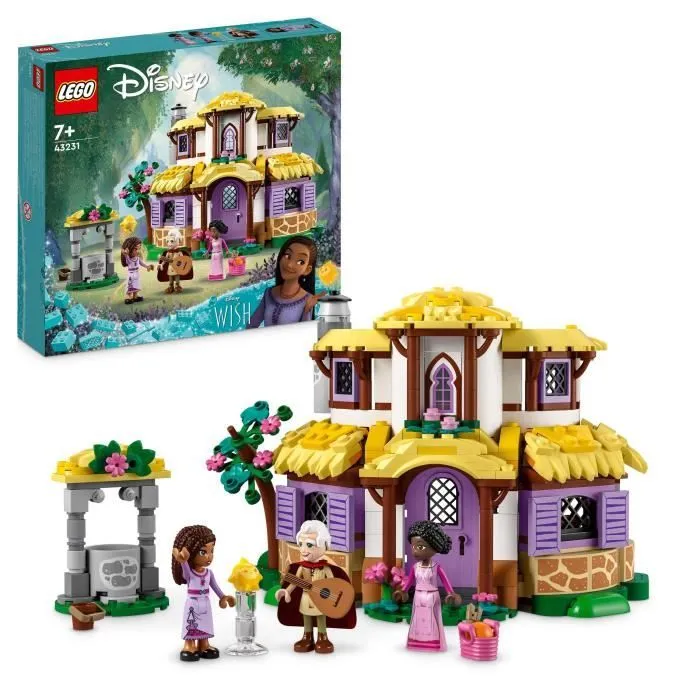 LEGO® Disney Wish 43231 La Chaumière d’Asha, Maison de Poupées avec Mini Poupées Asha, Sakina et Sabino et Figurine Star-0