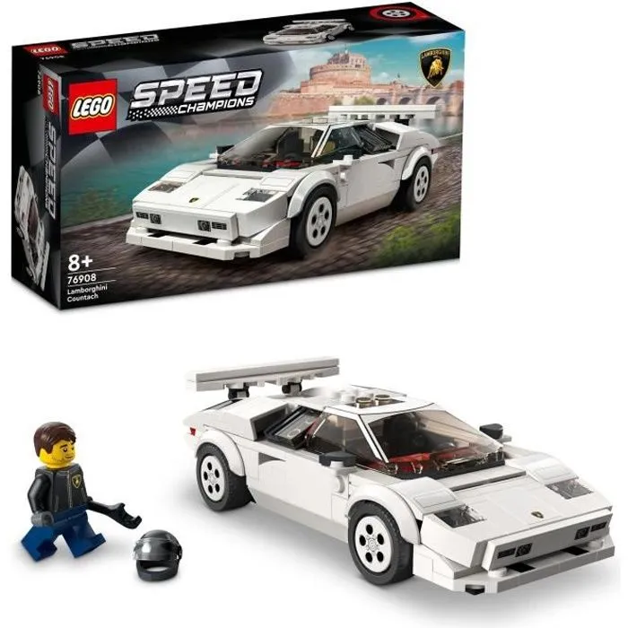 LEGO® 76908 Speed Champions Lamborghini Countach, Jouet modèle de Voiture de Course Pour les Enfants de 8 Ans et Plus-0