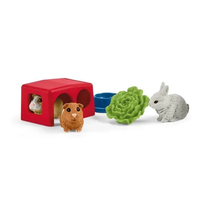 Maison pour lapin et cochons d'inde, coffret figurine et accessoires, Cadeau pour Garçons et Filles - Jouet 3 Ans et + -schleich-2