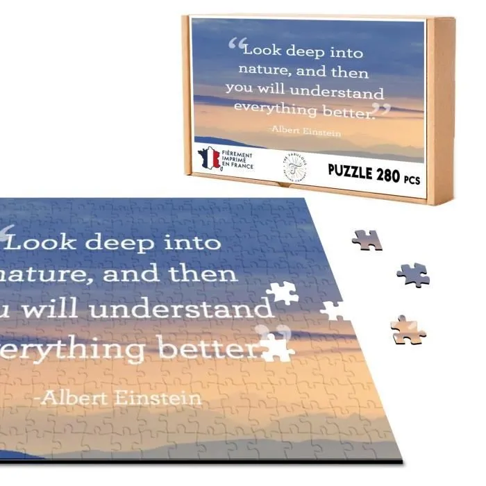 Puzzle Classique - FABULOUS - Albert Einstein Look Deep Citation - 280 Pièces - Intérieur - Mixte - Adulte-0