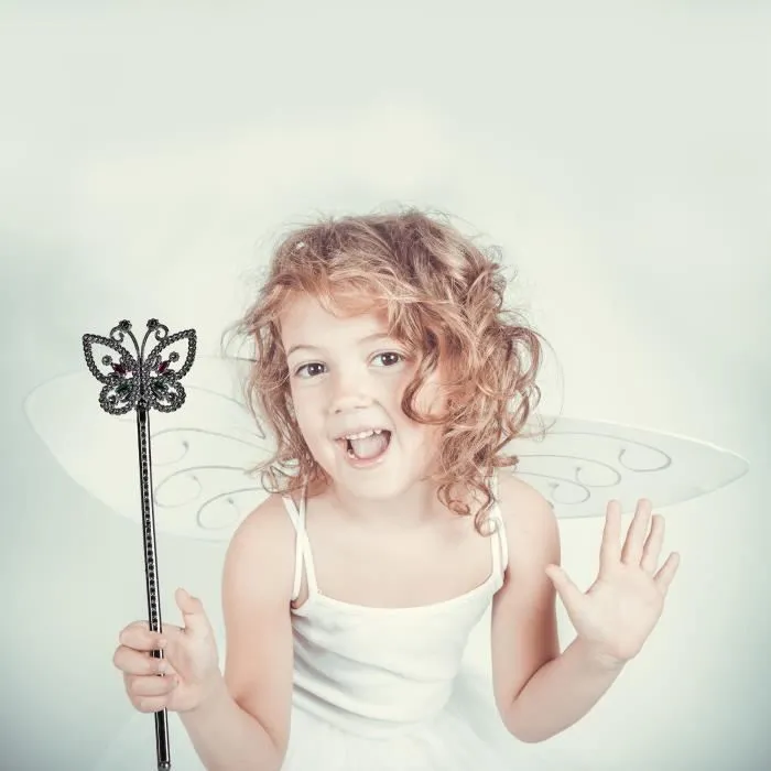 Déguisement de fée RELAXDAYS - Ailes et baguette magique - Rose - Enfant - Carnaval-2