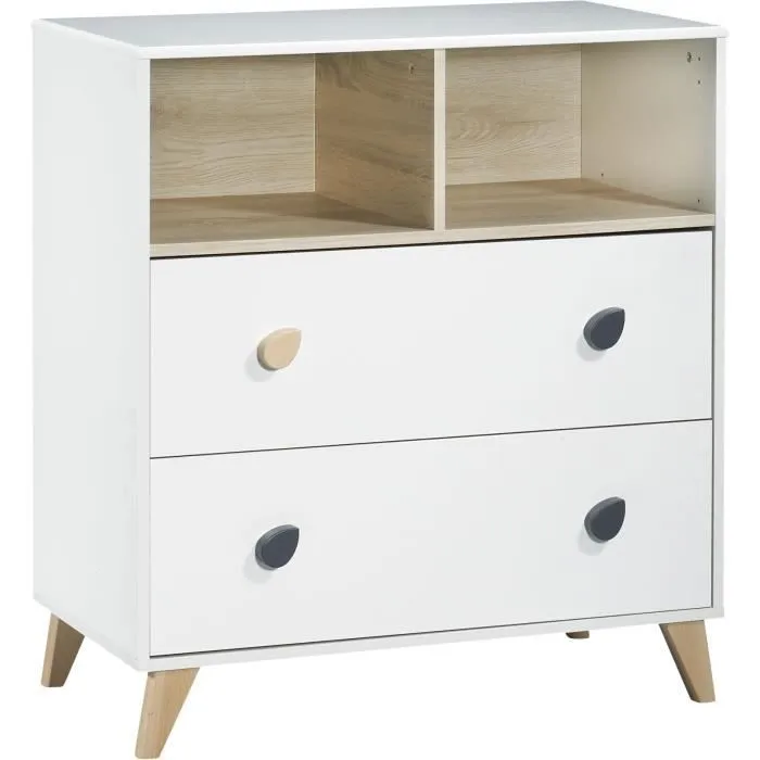Chambre bébé trio OSLO - Lit 120x60 + Commode à langer + Armoire 3 portes - SAUTHON-2