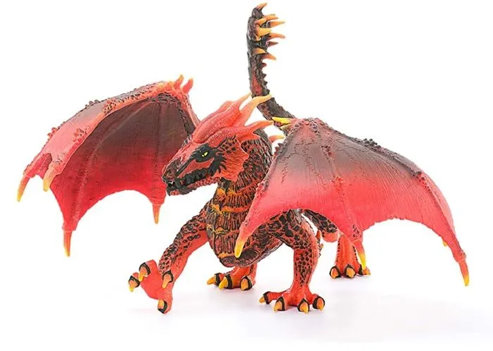 Dragon de lave,Figurine dragon schleich avec des parties mobiles, Dragon rouge jouet de la collection créature ELDRADOR pour-2