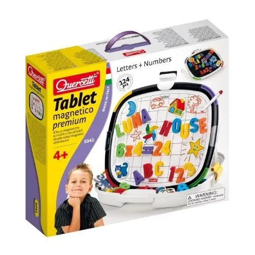 Jeu de comprimé lettres magnétiques + chiffres - QUERCETTI - 5341 - Jeu éducatif pour enfants - Intérieur-0