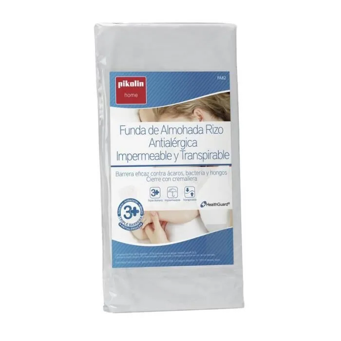 Taie d'oreiller en éponge hypoallergénique imperméable - PIKOLIN HOME - 70x40cm - Blanc - Uni - Rectangulaire-3