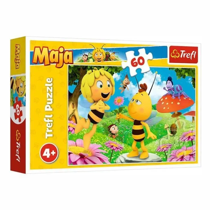 Puzzle Enfant - TREFL - Maya l'Abeille - 60 Pièces - Une Fleur pour Maya-0
