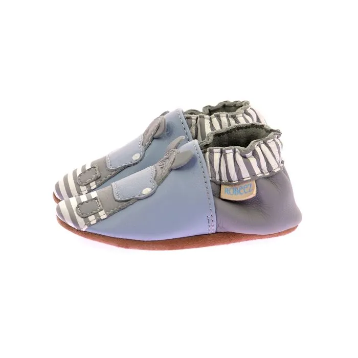 Chaussons - ROBEEZ - Hippolyte - Cuir - Bleu - Taille 23/24-3