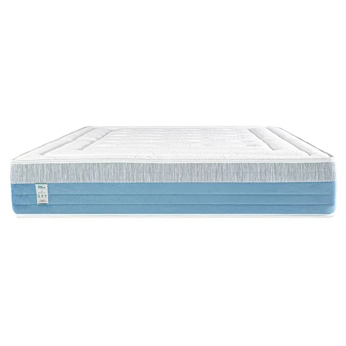 Matelas 140x200 cm, BestRoyal, 27cm, ressorts ensachés, mousse mémoire de forme, indépendance du couchage-0