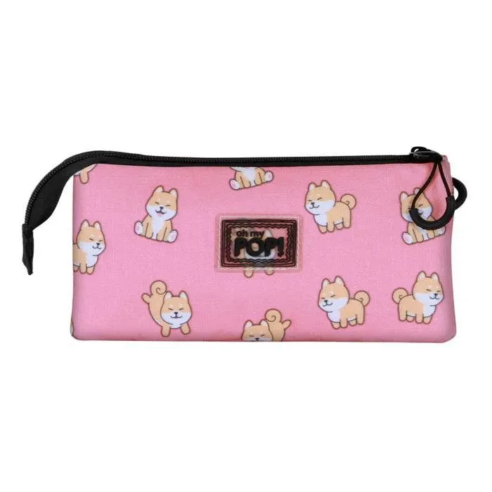 Trousse Triple - Oh My Pop! Shiba - Rose- Taille Unique-2