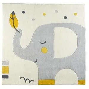 Tapis de chambre - SAUTHON - Babyfan - Gris - Carré - Uni - 110x110cm - Acrylique-1