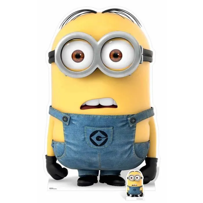 Figurine en carton Dave Les Minions H 147 cm - Minions - Statue grandeur nature carl - Superbe figurine Dave-1