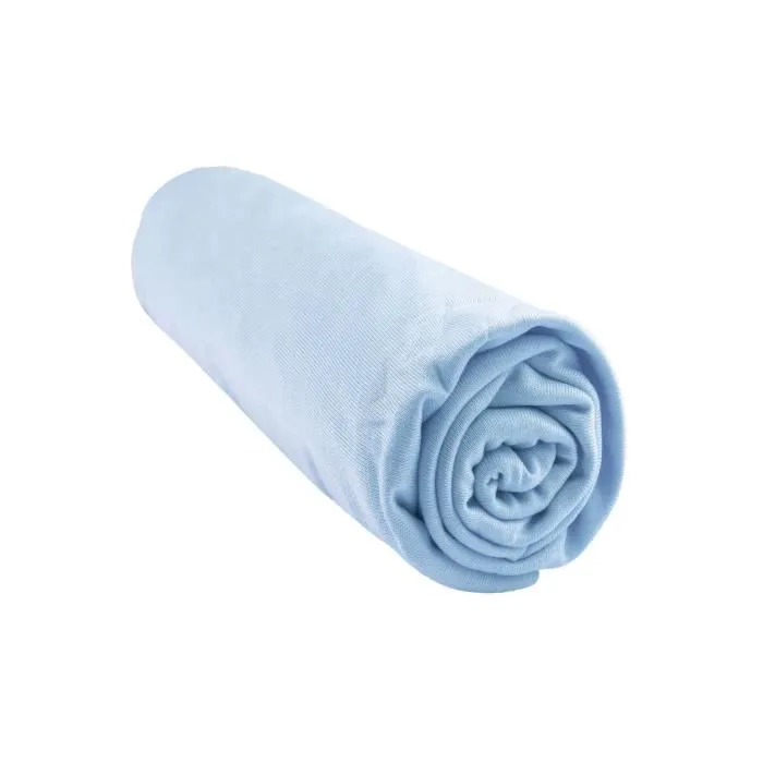 Drap housse - Easy Dort - 90x140 cm - Bambou Hypoallergénique - Bleu Ciel - Confortable-1