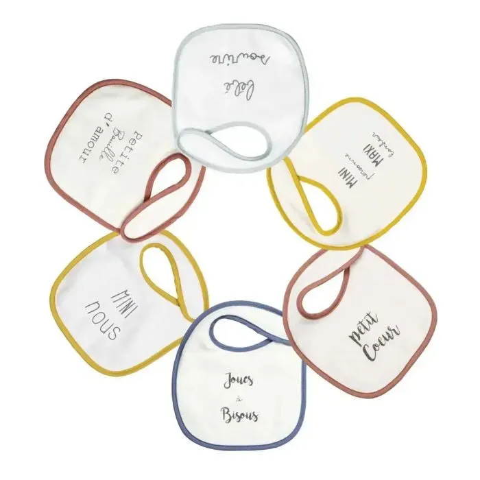 Lot de 6 bavoirs bébé 0-4 mois (Mixte)-0