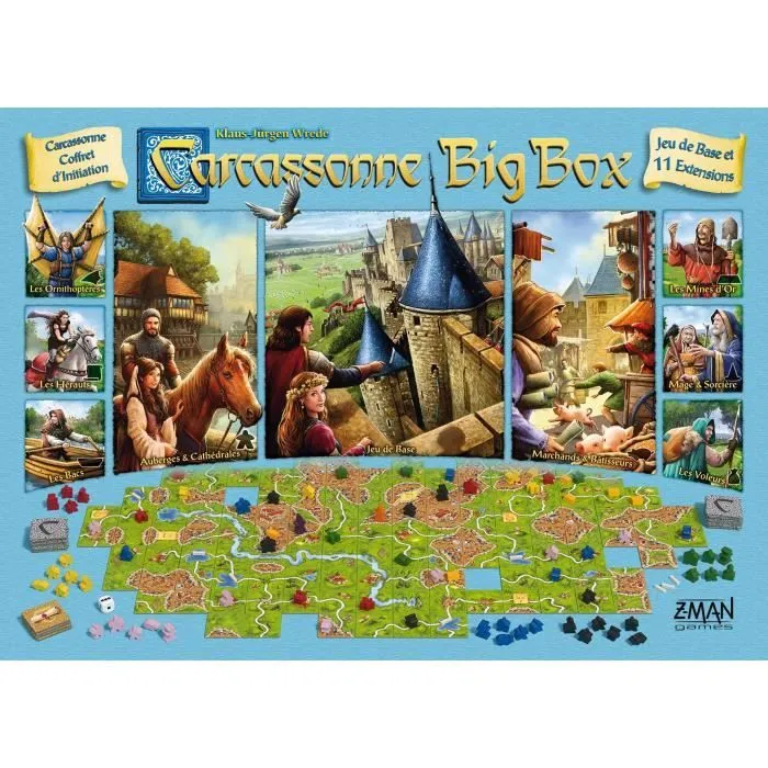 Jeu de société - Carcassonne : Big Box - Asmodee - 11 extensions combinables-4