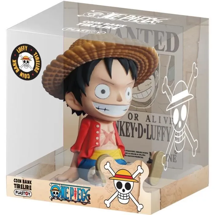 Tirelire - PLASTOY - Luffy - Multicolore - Plastique - Rond-0