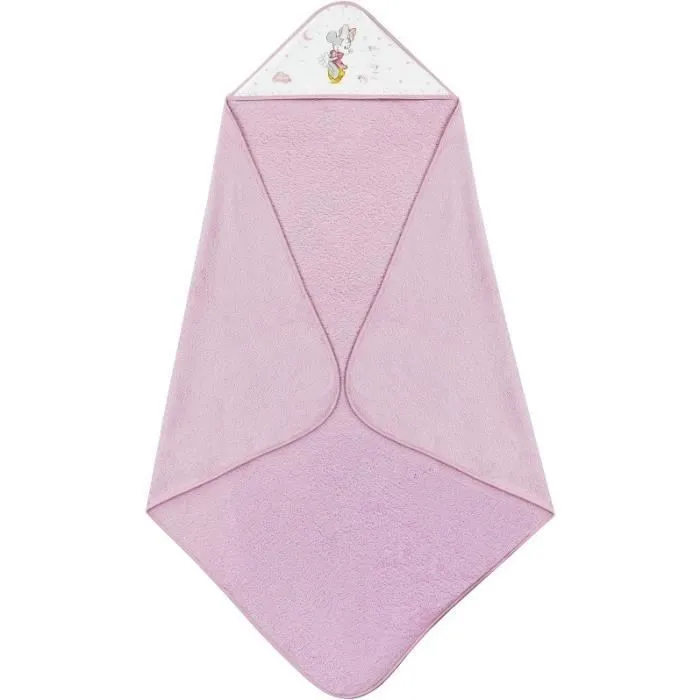 Disney cape de bain Minnie Mouse filles 100 x 100 cm coton rose-0