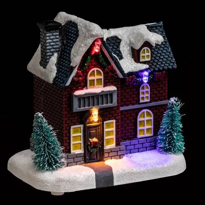 Village de Noël - Feeric - Chalet lumineux - 4 LED - Fonctionne à piles - Intérieur-3