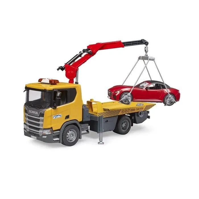 Remorqueuse Scania Super 560R avec module son et lumière et véhicule Roadster - BRUDER - Jouet pour enfant-2