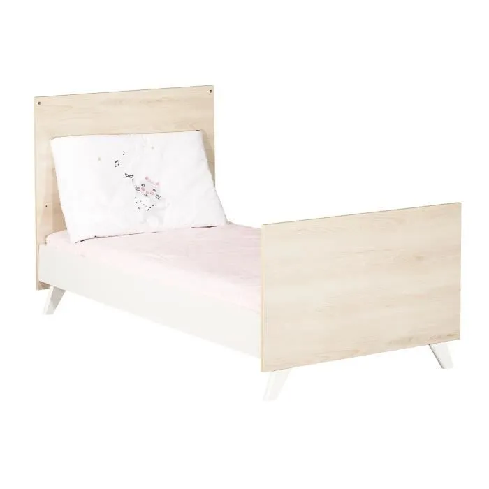 Lit bébé évolutif - 140x70cm - Babyprice Scandi naturel - En bois-4