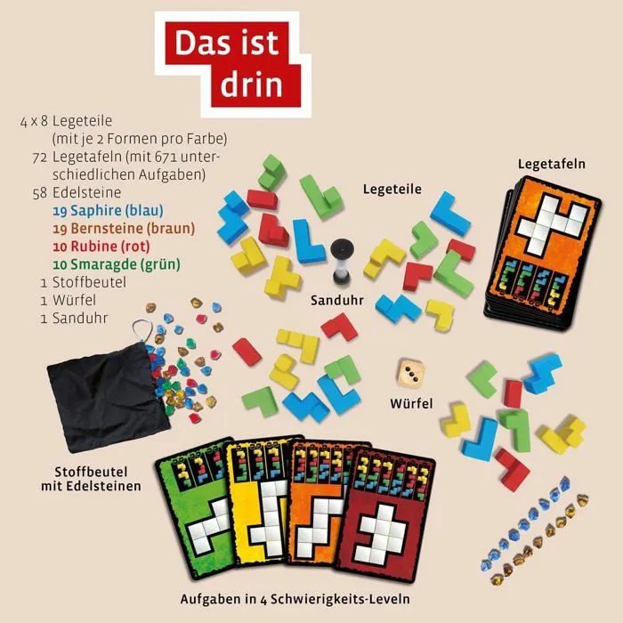 Jeu de societe - jeu de plateau Kosmos - 683160 - Ubongo Family 3-D Jeu, , Multicolore, Small-1