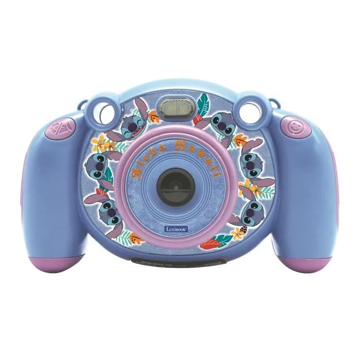 Appareil photo 4-en-1 pour enfants Disney Stitch de Lexibook avec carte SD de 8Go incluse-0