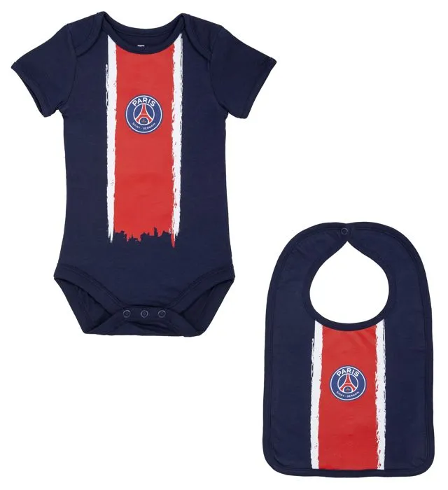 Body bavoir bébé garçon PSG   Collection officielle PARIS SAINT GERMAIN-0