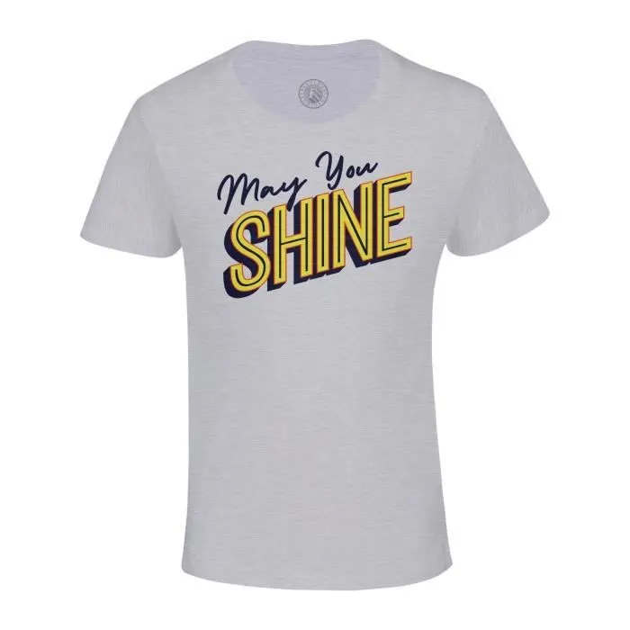 T-shirt Enfant Gris May You Shine Typographie Message Self Love Amour Bien Etre Positive Vibes-0