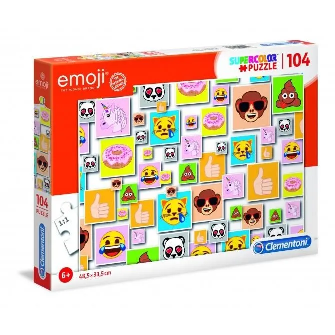 Puzzle Emoji 104 pièces - CLEMENTONI - Pour Enfant - Thème Humains, personnages et célébrités - Multicolore-0