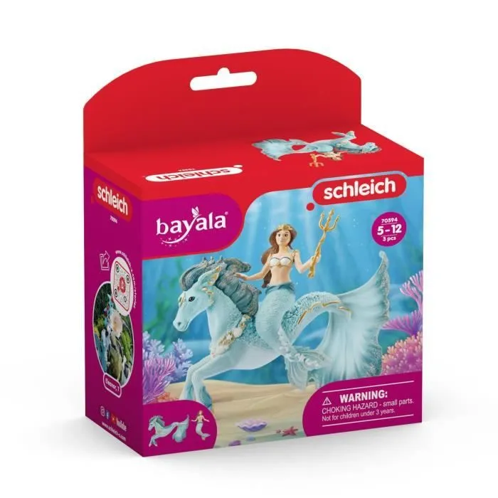 Figurine Sirène Eyela sur cheval de mer - avec sa Baguette Magique - Schleich 70594 Bayala - Dès 5 ans-3