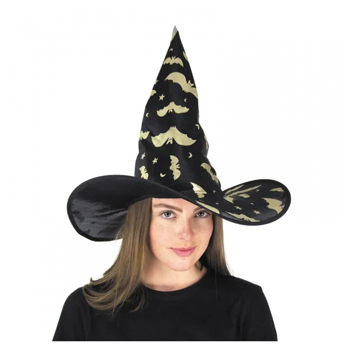 Chapeau sorciere dore adulte-0