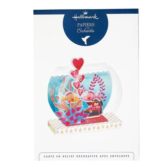 Carte Saint-valentin Pop Up 3d - Poissons - Draeger Paris-1