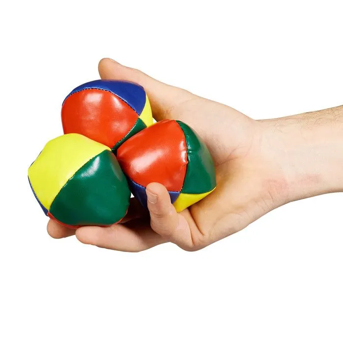 Relaxdays Balle de jonglage lot de 5, professionnels, amateurs, balles molles, enfants, adultes, Ø 6,5 cm, multicolore-5