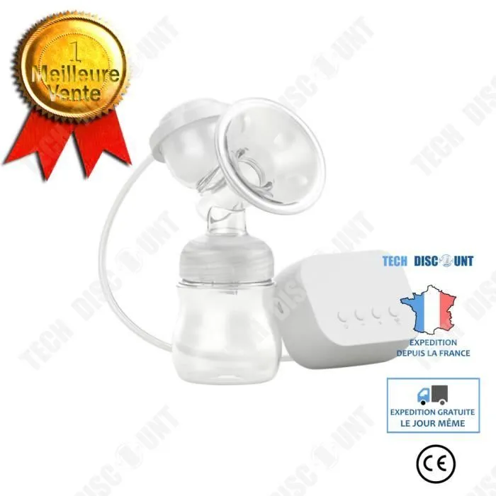 TD® Tire-lait électrique bilatéral rechargeable, tire-lait portable réglable multi-mode, 12 gear adjustment for massage and sucking.-0