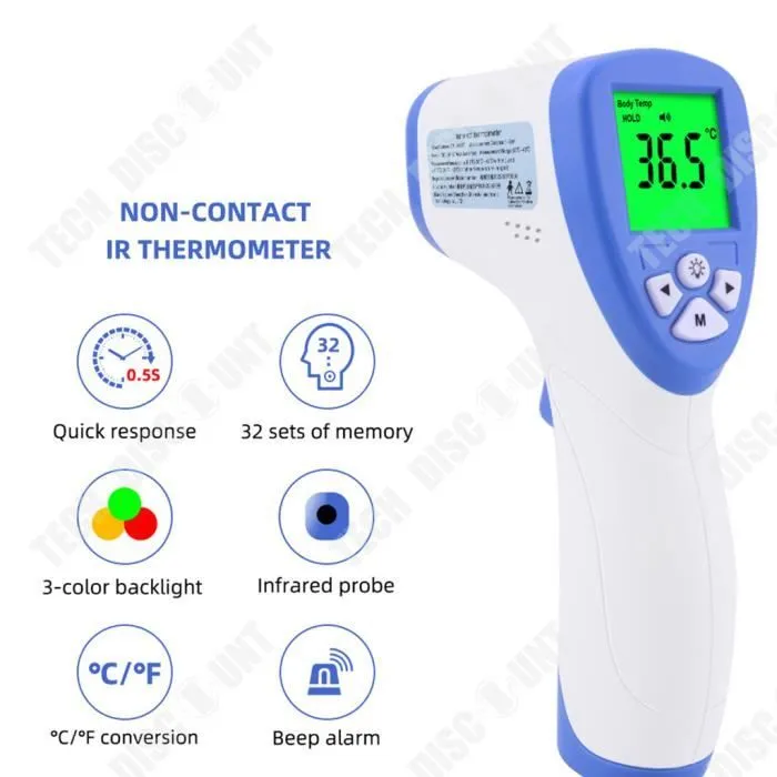 Thermometre Frontal Bébé Thermomètre Infrarouge pour Fièvre, 3-en-1 Thermomètre électronique sans contact de qualité-2