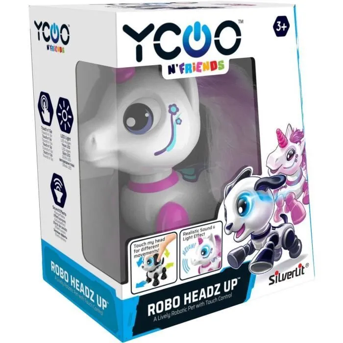 Robot Licorne Interactif YCOO - 13cm - Rose - Pour Enfants dès 3 ans-1