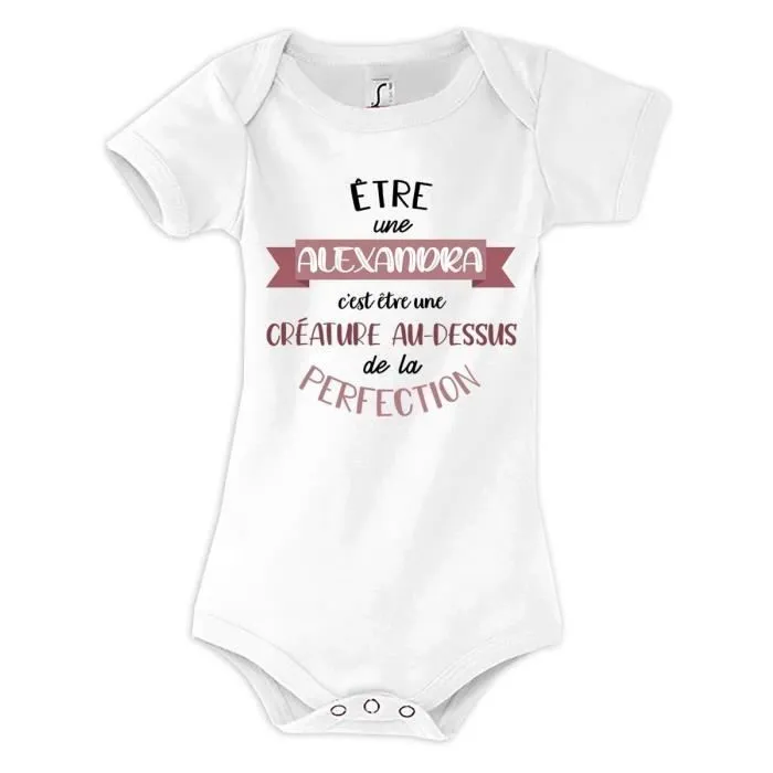 Body bébé mixte blanc - Alexandra - Parfait pour célébrer une naissance-0