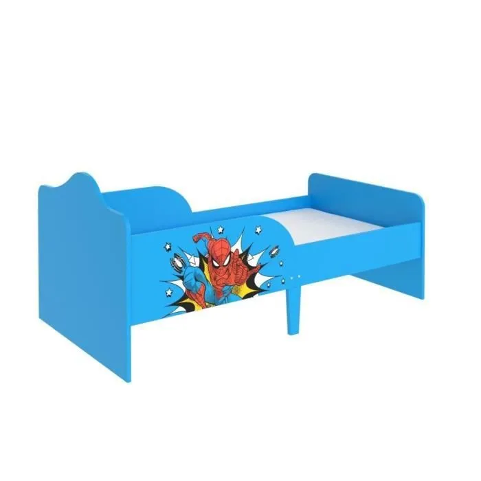 Lit pour enfants - Marvel - Spiderman - 75x143cm - Bois - Bleu-2