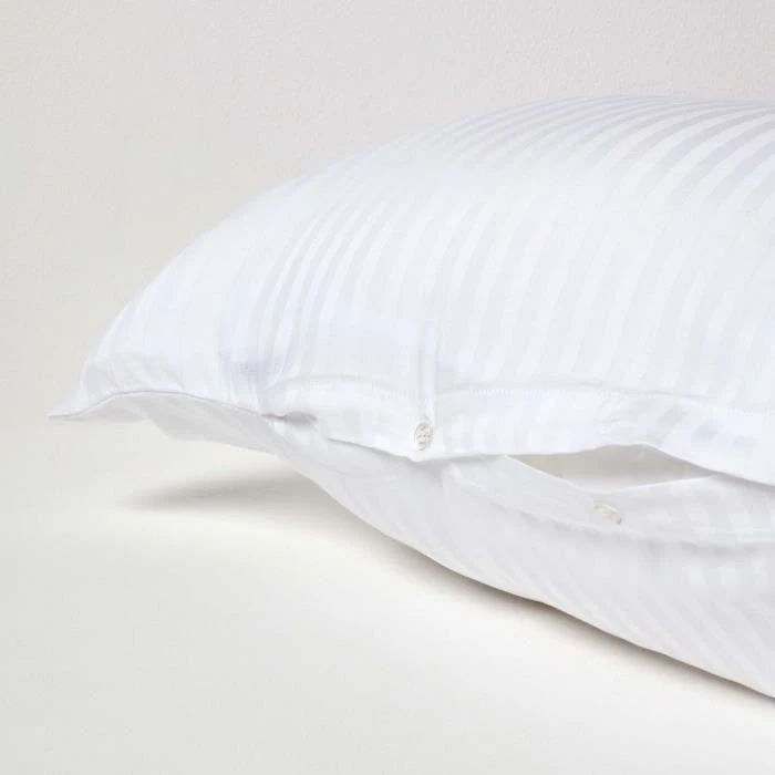 Taie d'oreiller spécial oreiller cervical en coton égyptien 330 fils Forme V blanc-2