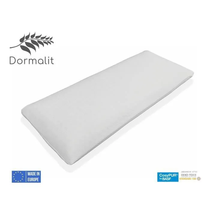 Lot 2 Oreiller Enfant Confort 90X35 - Mousse à mémoire de forme. Déhoussable. Ergonomique. Son premier Oreiller - DORMALIT-0