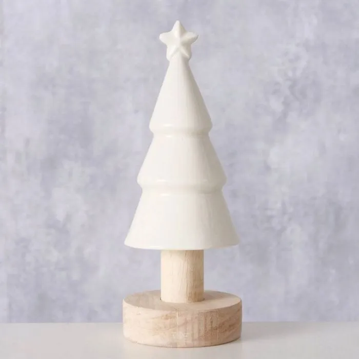 Sapin de noel - arbre de noel Noname Sapin de Noël en grès sur pied, 15 cm-1