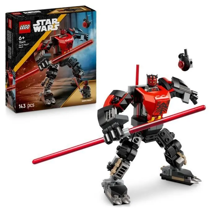 LEGO Star Wars 75411 Le Robot Dark Maul - Jeu de Construction pour Garçon dès 6 ans-0