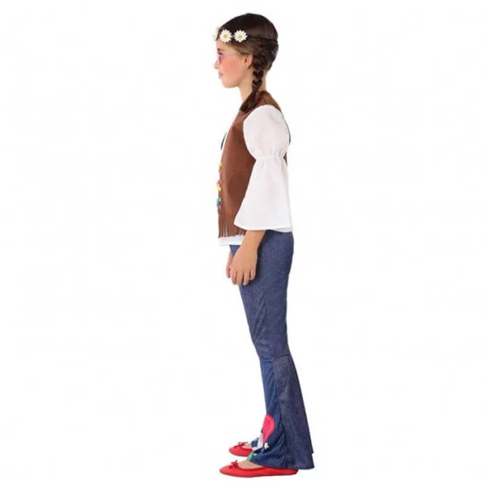 Déguisement Hippie - Fille - Taille 7/9 ans - 7/9 ans (122 à 134 cm)-1