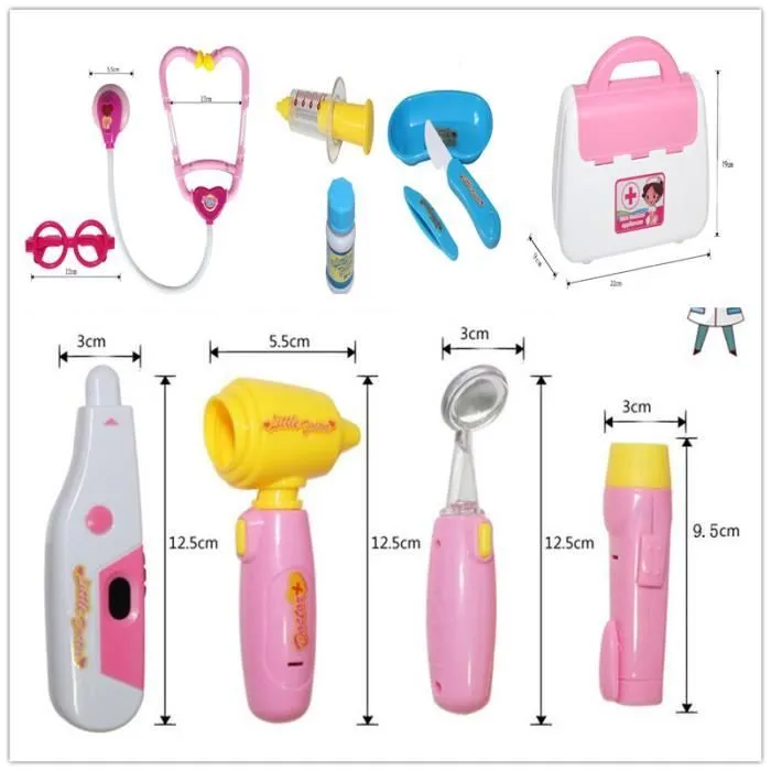 DOCTEUR LA PELUCHE La Malette de Doc 15 PCS/ set Rose-1