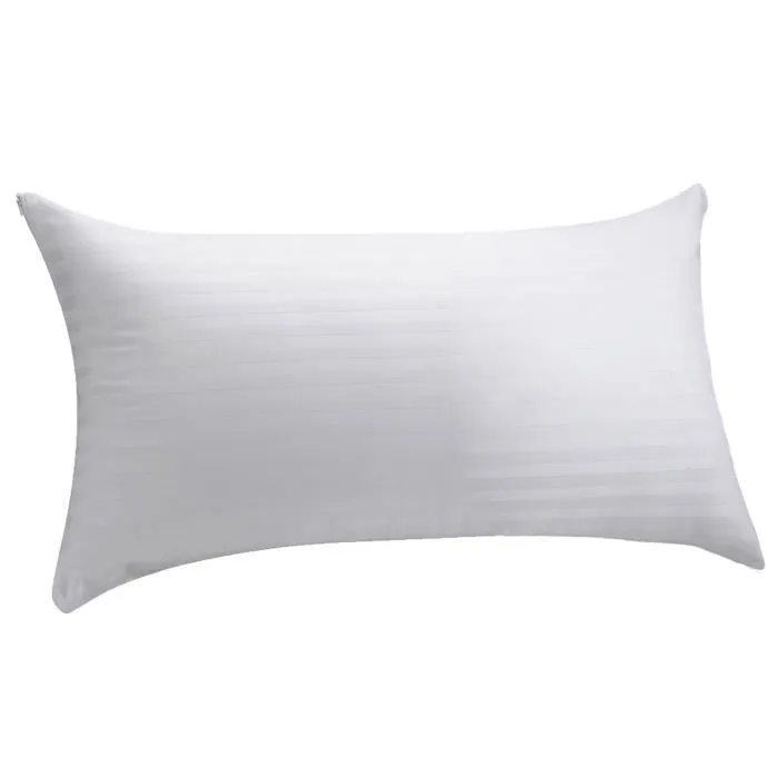 Taie d'oreiller en coton 100% avec taie lavable - PIKOLIN HOME - 90x40cm - Blanc - Naturelle - Uni-0