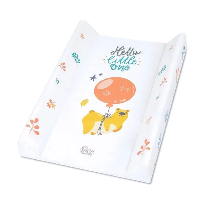 Matelas à Langer bébé lavable 70 x 47 cm - rembourrage mousse, pour table à langer - Voyage - toise imprimée Motif ours en peluche-1